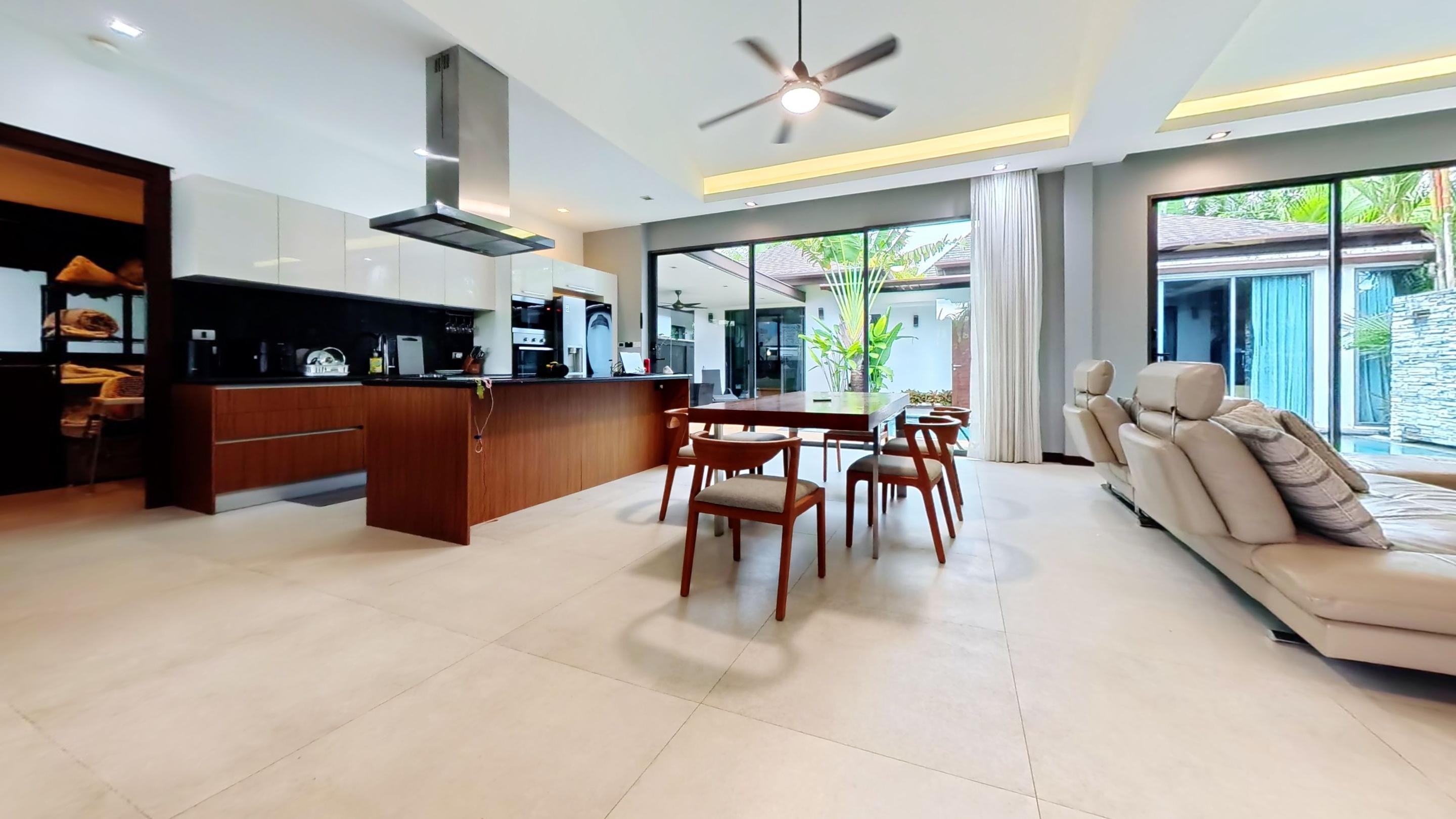 Open-plan dining room